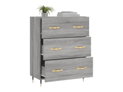 Aparador de madera de ingeniería gris Sonoma 69,5x34x90 cm