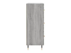 Aparador de madera de ingeniería gris Sonoma 69,5x34x90 cm