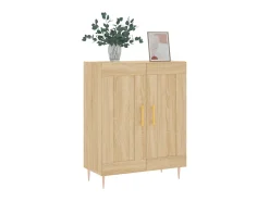Aparador de madera de ingeniería roble Sonoma 69,5x34x90 cm ES35696