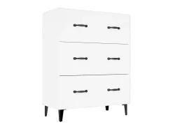 Aparador de madera de ingeniería blanco 69,5x34x90 cm ES96963