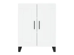 Aparador de madera de ingeniería blanco 69,5x34x90 cm ES78587