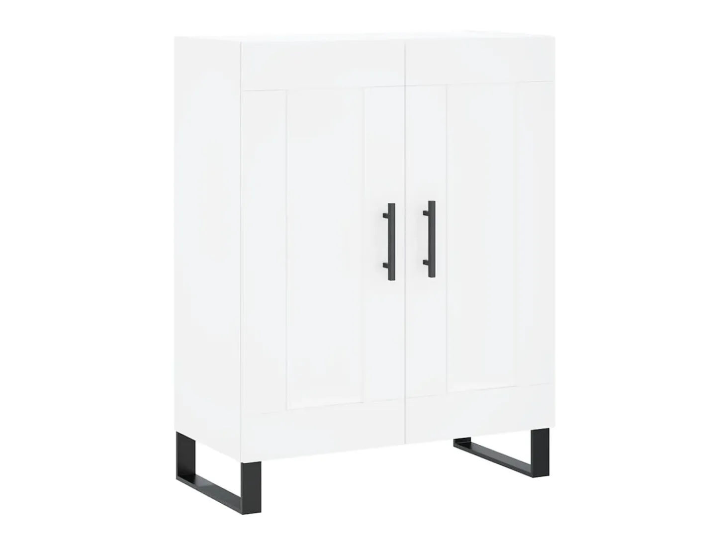 Aparador de madera de ingeniería blanco 69,5x34x90 cm ES78587