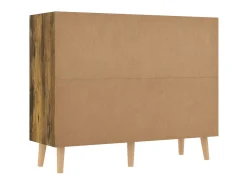 Aparador de madera de ingeniería roble ahumado 90x30x72 cm ES59827