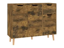 Aparador de madera de ingeniería roble ahumado 90x30x72 cm ES59827