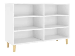 Aparador de madera de ingeniería blanco 103,5x35x70 cm ES29743