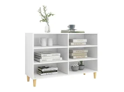 Aparador de madera de ingeniería blanco 103,5x35x70 cm ES29743