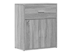 Aparador de madera de ingeniería 2 uds gris Sonoma 60x31x70 cm