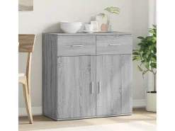Aparador de madera de ingeniería gris Sonoma 79x38x80 cm ES190916