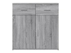 Aparador de madera de ingeniería gris Sonoma 79x38x80 cm ES190916