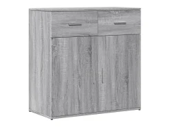 Aparador de madera de ingeniería gris Sonoma 79x38x80 cm ES190916