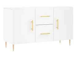 Aparador de madera de ingeniería blanco 100x36x60 cm ES28179
