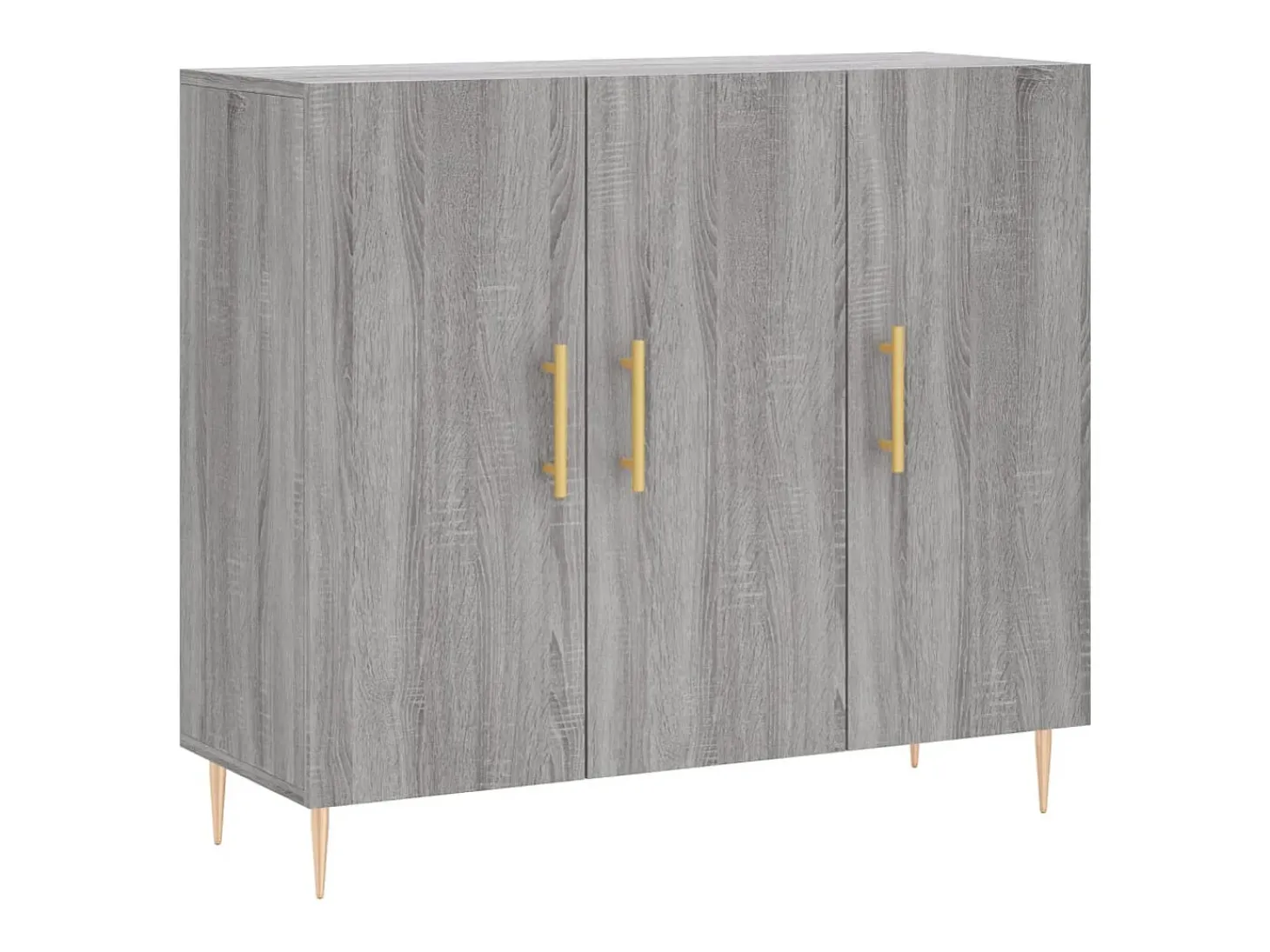 Aparador de madera de ingeniería gris Sonoma 90x34x80 cm