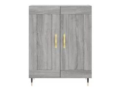 Aparador de madera de ingeniería gris Sonoma 69,5x34x90 cm