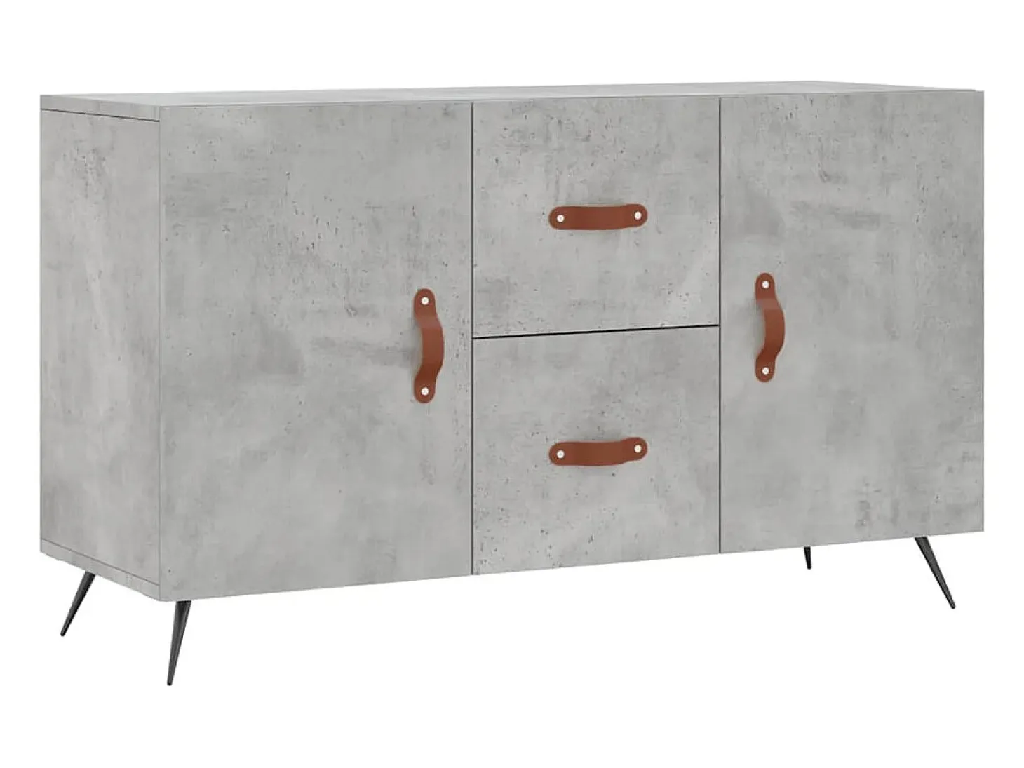 Aparador de madera de ingeniería gris hormigón 100x36x60 cm