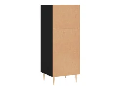 Aparador de madera de ingeniería negro 34,5x32,5x90 cm