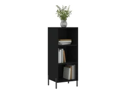 Aparador de madera de ingeniería negro 34,5x32,5x90 cm