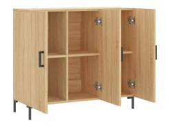 Aparador de madera de ingeniería roble Sonoma 90x34x80 cm
