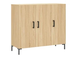 Aparador de madera de ingeniería roble Sonoma 90x34x80 cm