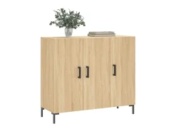 Aparador de madera de ingeniería roble Sonoma 90x34x80 cm