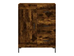 Aparador de madera de ingeniería roble ahumado 69,5x34x90 cm