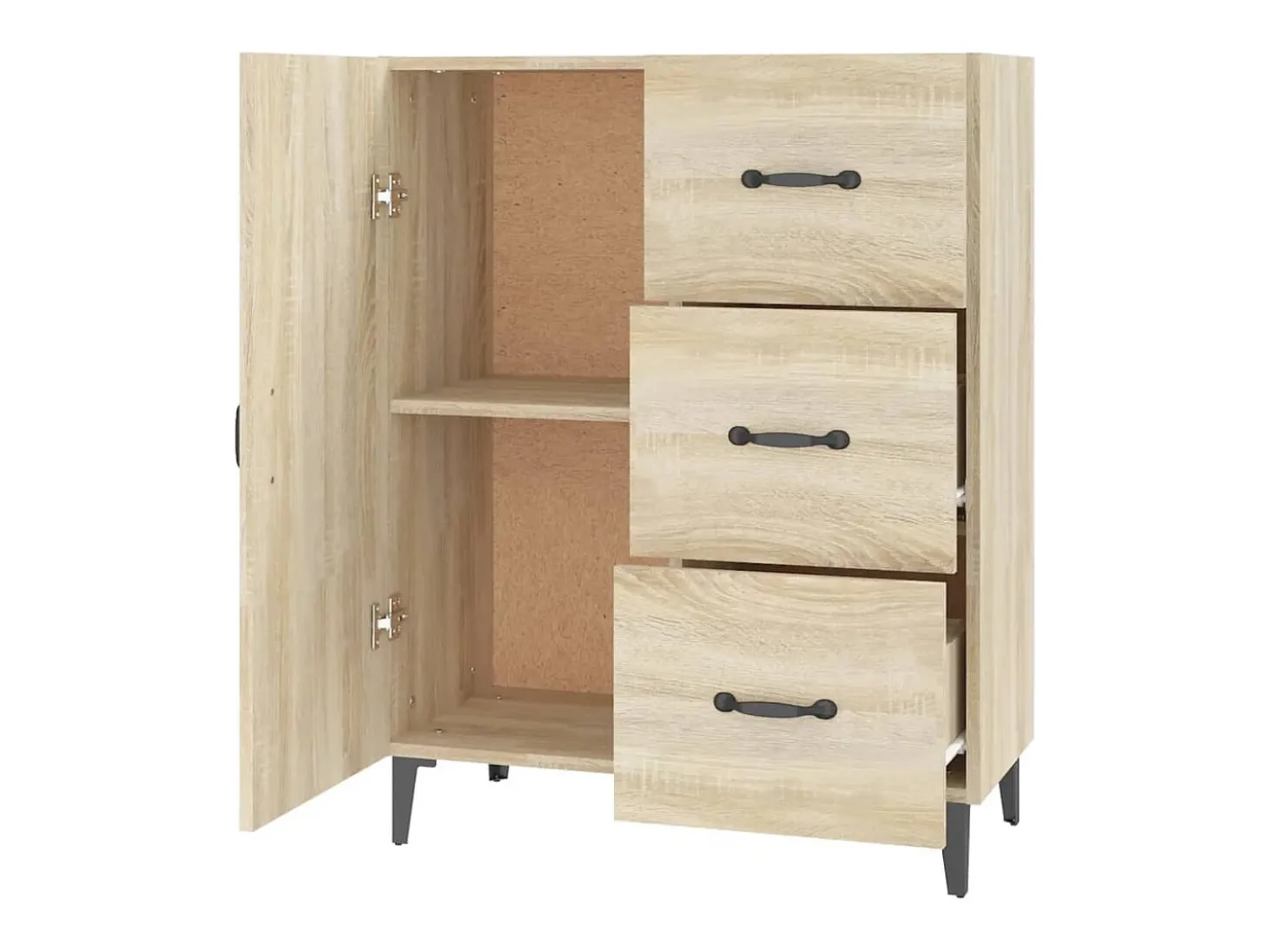 Aparador de madera de ingeniería roble Sonoma 69,5x34x90 cm