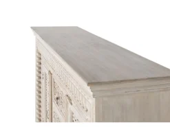 Aparador de madera de mango blanco envejecido