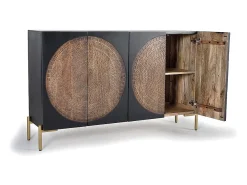 Aparador de madera de mango y metal