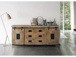 Aparador de madera de mango y negro