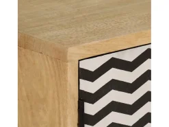 Aparador de madera de mango maciza 120x30x75 cm