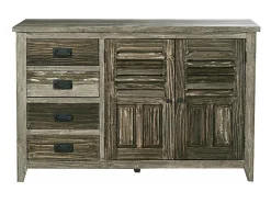 Aparador de madera de pino reciclada maciza 140 cm