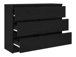 Aparador de madera de roble negro 100x35x76 cm