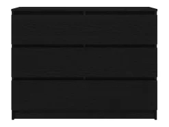 Aparador de madera de roble negro 100x35x76 cm