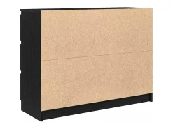 Aparador de madera de roble negro 100x35x76 cm