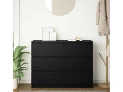 Aparador de madera de roble negro 100x35x76 cm