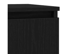 Aparador de madera de roble negro 29,5x34x76 cm