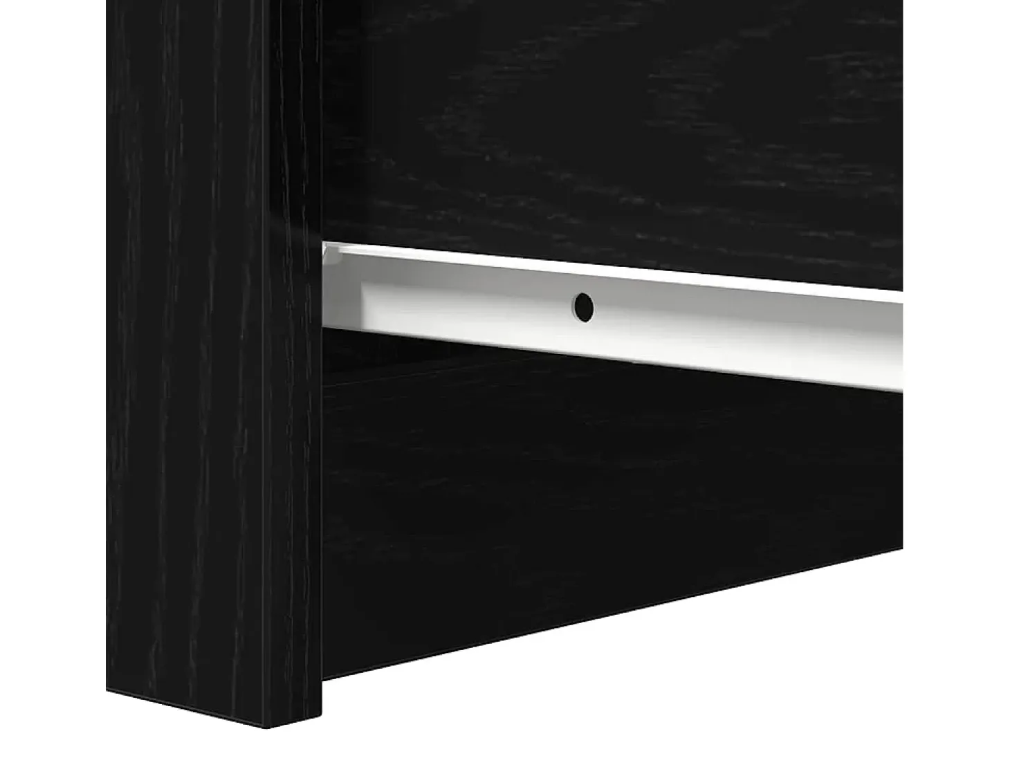 Aparador de madera de roble negro 37,5x35x76 cm