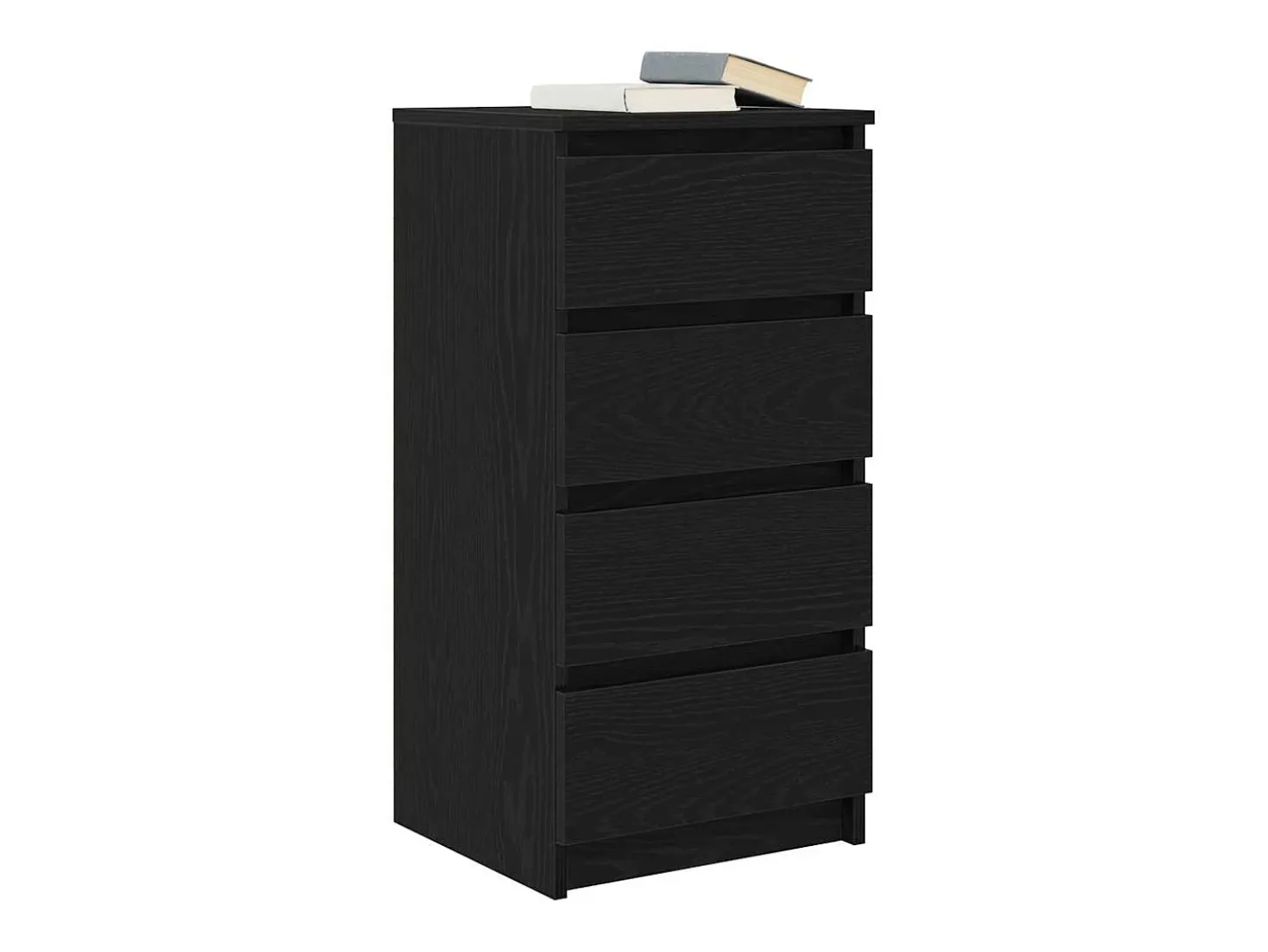 Aparador de madera de roble negro 37,5x35x76 cm