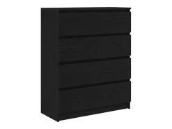 Aparador de madera de roble negro 80x35x99 cm