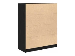 Aparador de madera de roble negro 80x35x99 cm