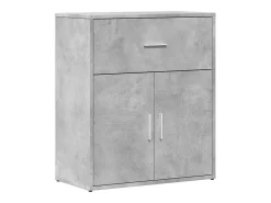 Aparador de madera ingeniería 2 uds gris hormigón 60x31x70 cm