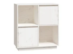 Aparador de madera maciza de pino blanco 74x35x80 cm