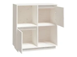 Aparador de madera maciza de pino blanco 74x35x80 cm
