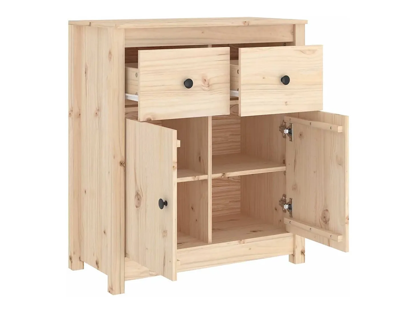 Aparador de madera maciza de pino 70x35x80 cm