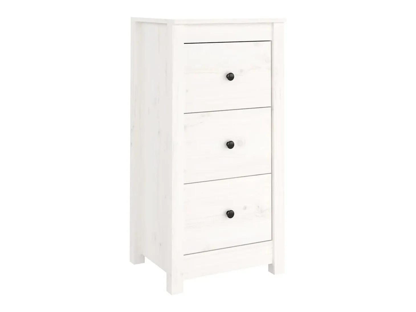 Aparador de madera maciza de pino blanco 40x35x80 cm