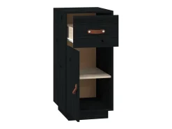 Aparador de madera maciza de pino negro 34x40x75 cm