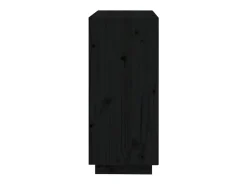Aparador de madera maciza de pino negro 74x35x80 cm