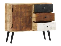 Aparador de madera maciza de mango 88x30x73 cm