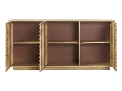 Aparador de madera maciza de mangos 3 puertas L160 cm MATCHA