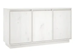 Aparador de madera maciza de pino blanco 111x34x60 cm ES92548