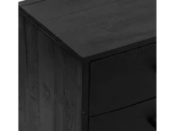 Aparador de madera maciza de pino negro 110x35x70 cm